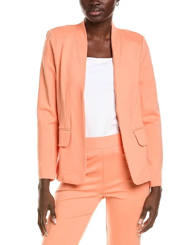 Plus Size Women's Cropped Velvet Blazers in Burgundy for a Night Out Isaac Mizrahi Collarless Jacket