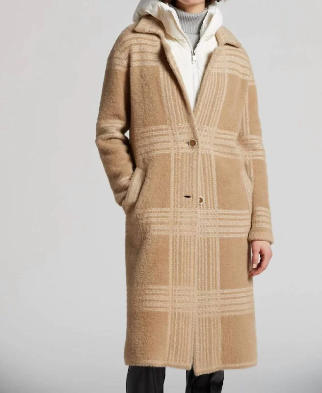 Women's Longline Linen Blazers in Pastel Colors for Summer Events Lori Long Coat In Mocha