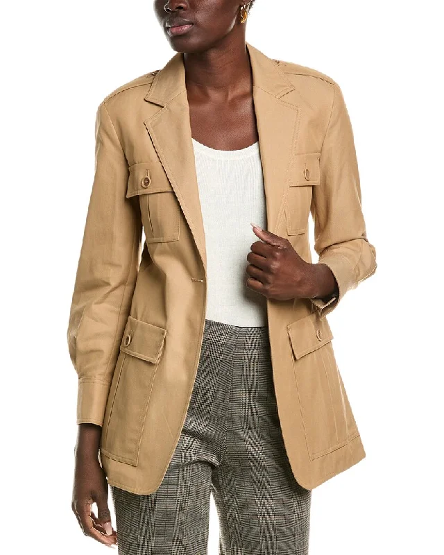 Plus Size Women's Ruffled Blazers in Pink for a Girly and Fashionable Look Max Mara Pacos Blazer