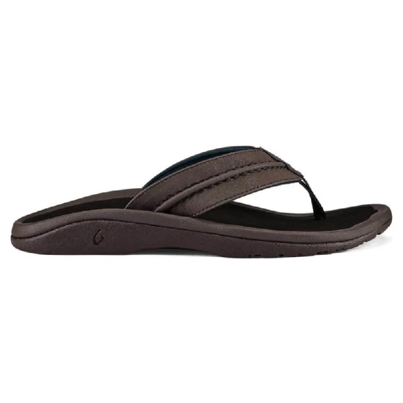 OluKai Hokua Dark Wood Sandal (Men's)