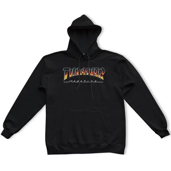 Thrasher BBQ Redux Flame Logo Hoody Black