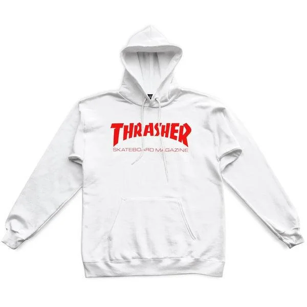 Thrasher Skate Mag Pullover Hoody White Red