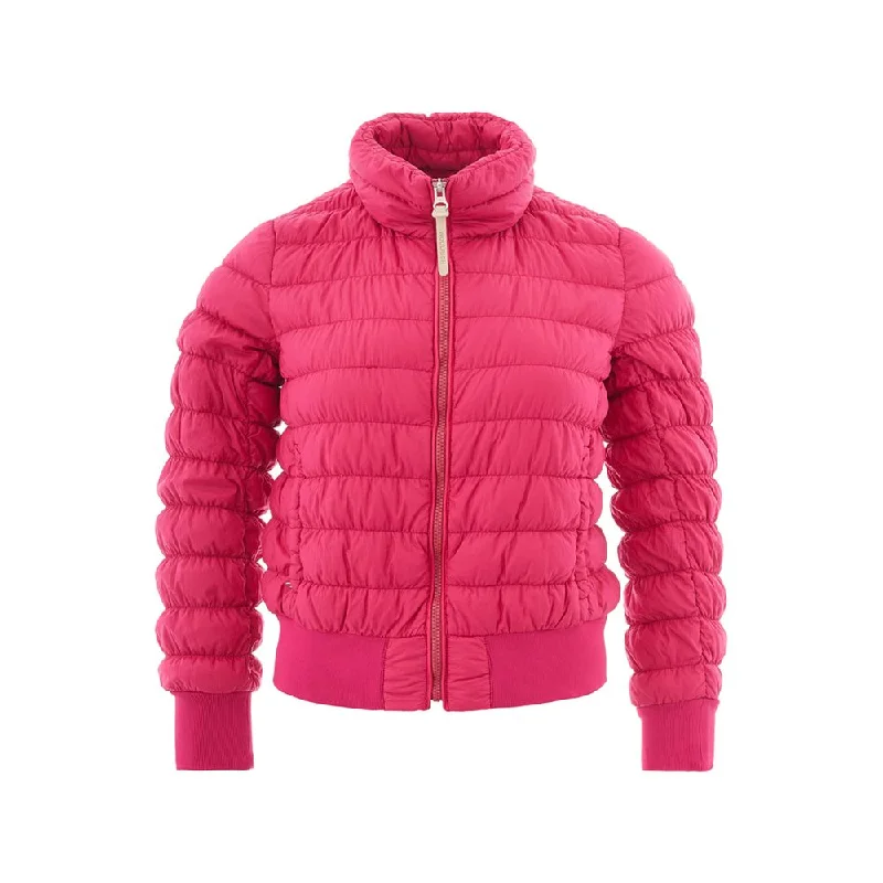 Women's cropped leather coats with silver studs for an edgy look Woolrich pink Elegance Polyamide Women's Jacket Women's cropped leather coats with silver studs for an edgy look Woolrich pink Elegance Polyamide Women's Jacket