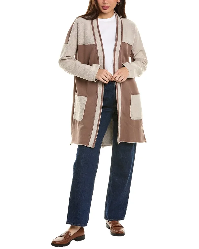Women's knee - length wool blend coats with a fur collar for added warmth XCVI Edith Long Coat