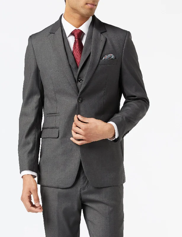 GRAHAM - CHARCOAL BUSINESS JACKET & WAISTCOAT