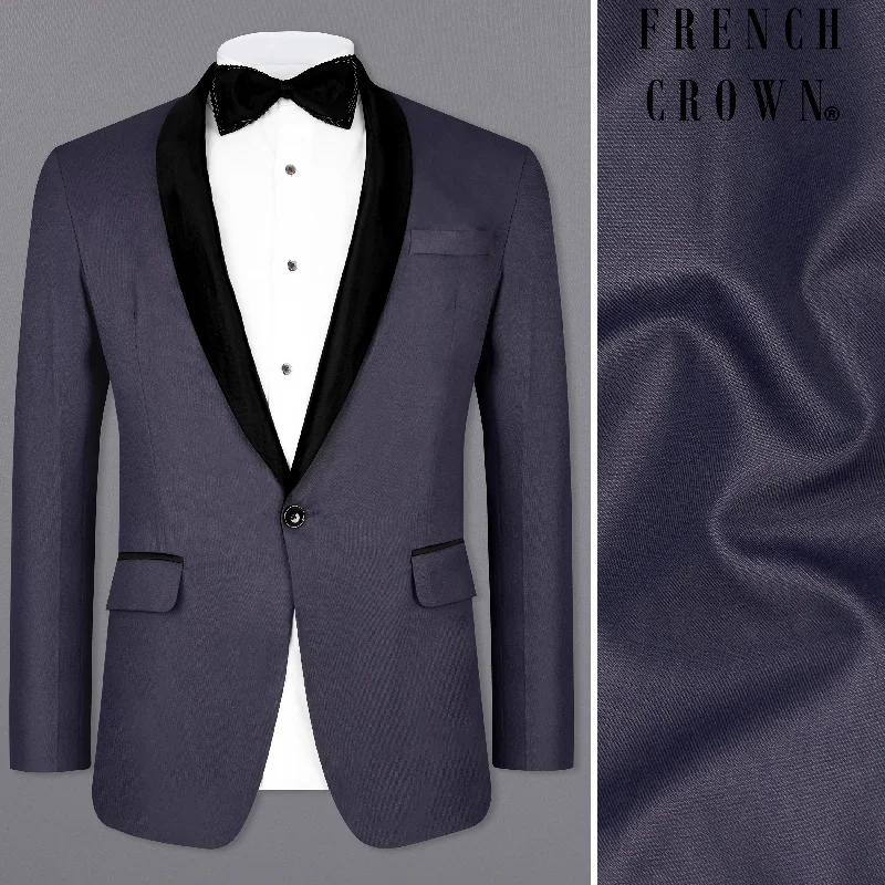 Gunmetal Blue Tuxedo Blazer