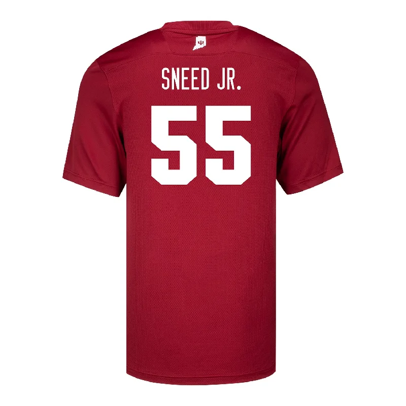 Indiana Hoosiers Adidas #55 Venson Sneed Crimson Student Athlete Football Jersey