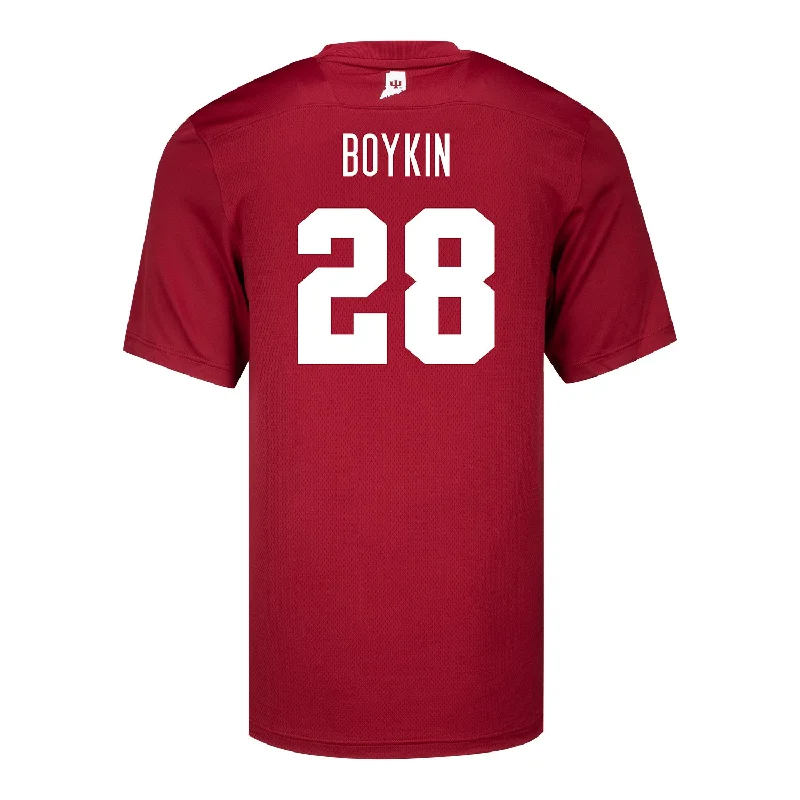 Indiana Hoosiers Adidas #28 Jaz Boykin Crimson Student Athlete Football Jersey