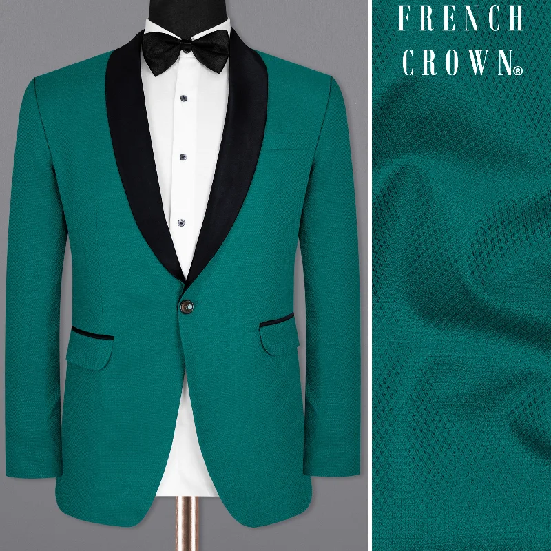 Mosque Green Wool Rich Tuxedo Blazer