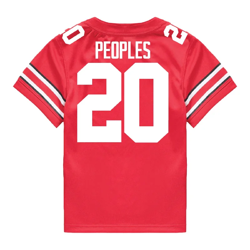 Ohio State Buckeyes Nike #20 James Peoples Student Athlete Scarlet Football Jersey