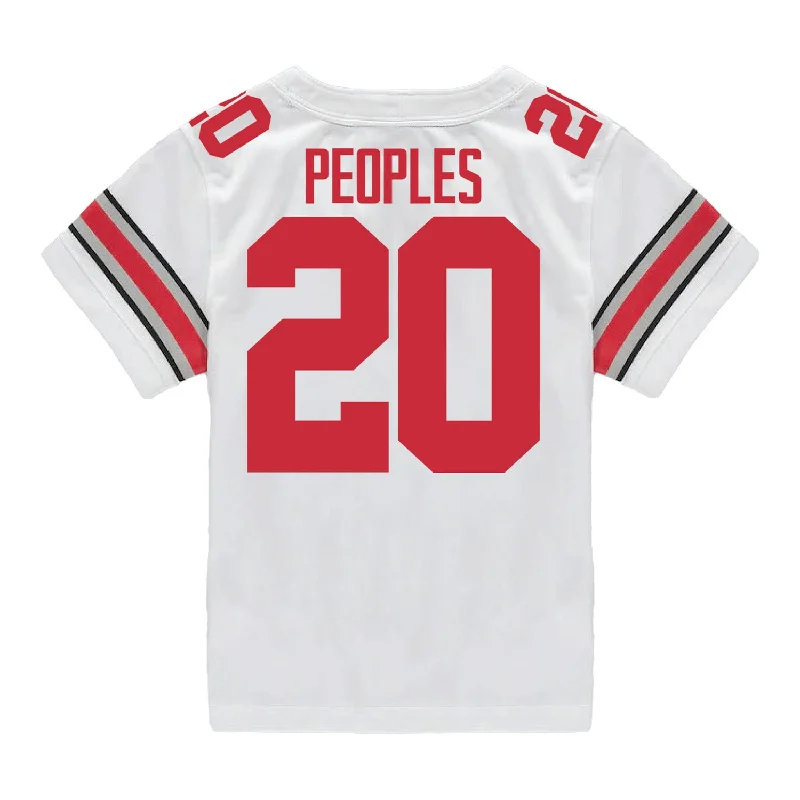 Ohio State Buckeyes Nike #20 James Peoples Student Athlete White Football Jersey