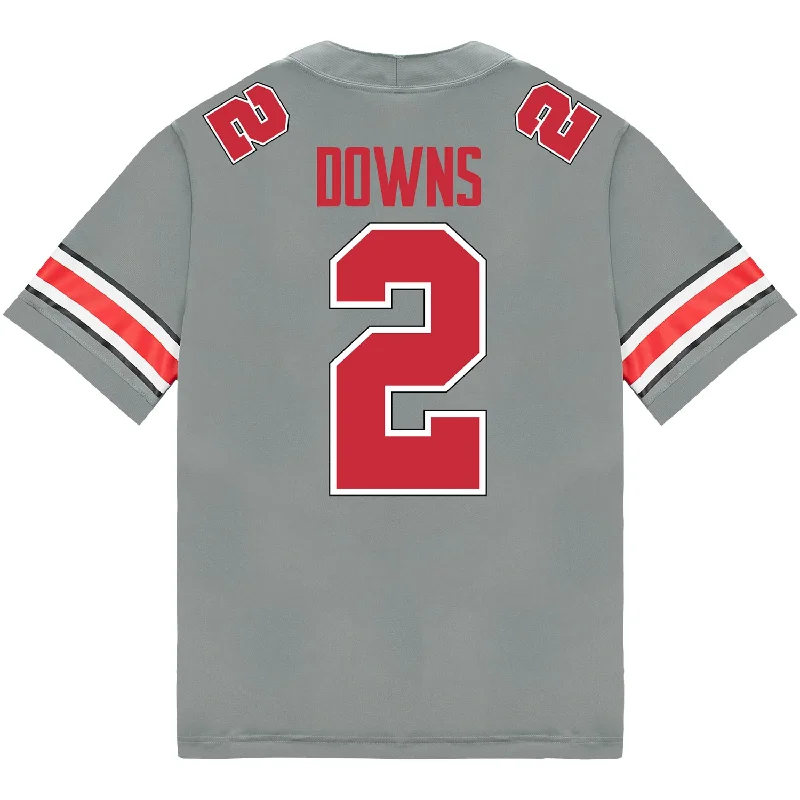 Ohio State Buckeyes Nike #2 Caleb Downs Student Athlete Gray Football Jersey