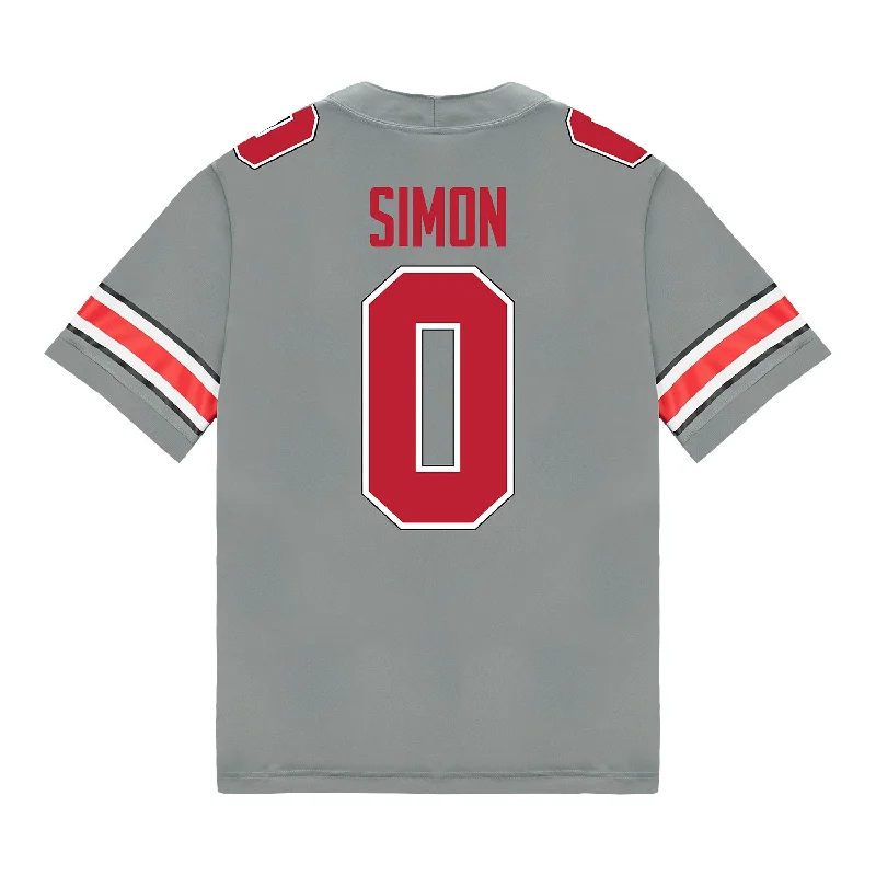 Ohio State Buckeyes Nike #0 Cody Simon Student Athlete Gray Football Jersey