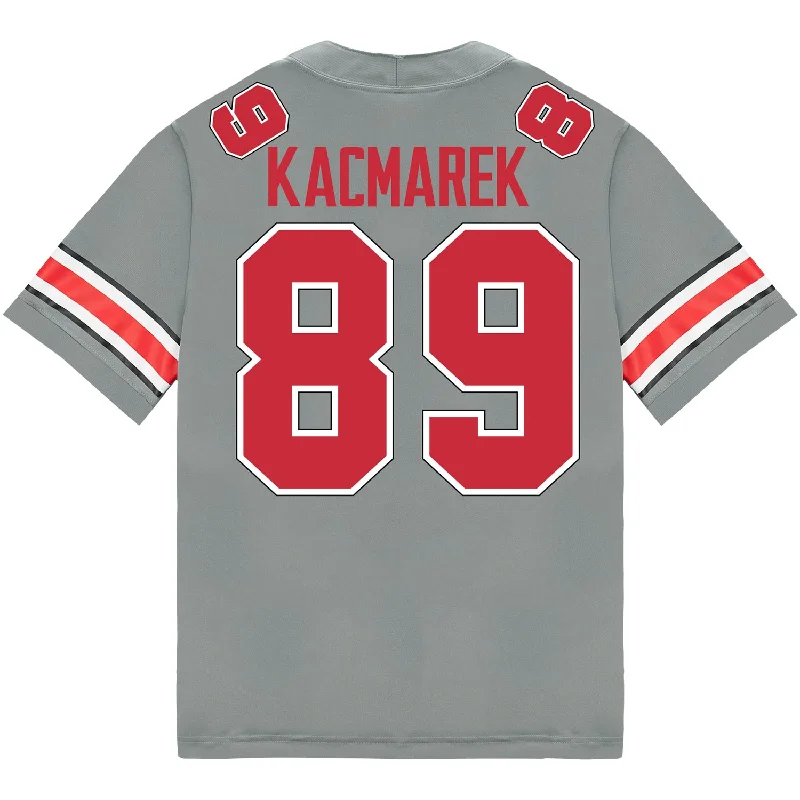 Ohio State Buckeyes Nike #89 Will Kacmarek Student Athlete Gray Football Jersey