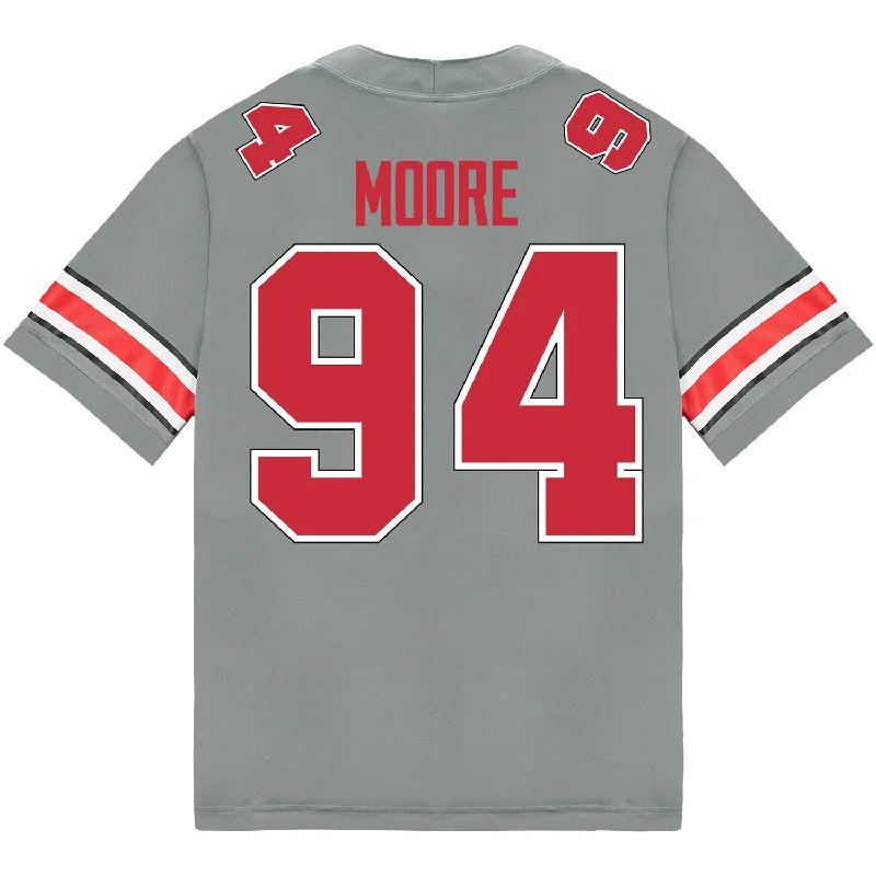 Ohio State Buckeyes Nike #94 Jason Moore Student Athlete Gray Football Jersey