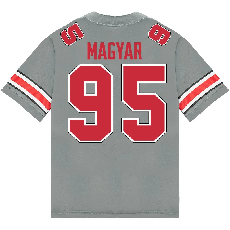 Ohio State Buckeyes Nike #95 Casey Magyar Student Athlete Gray Football Jersey