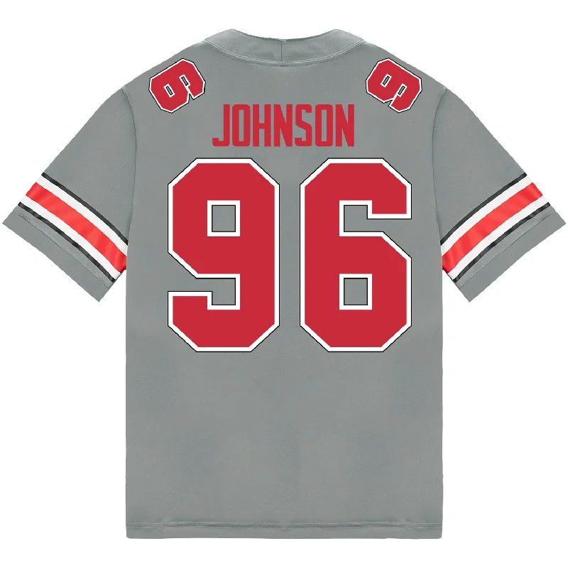 Ohio State Buckeyes Nike #96 Collin Johnson Student Athlete Gray Football Jersey