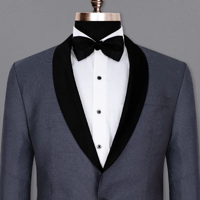 Tangaroa Blue Wool Rich Tuxedo Blazer