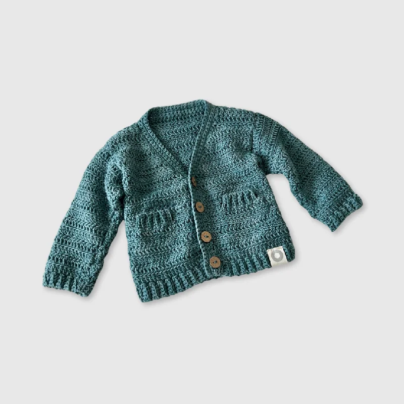 cropped women cardigan to pair with high - waisted jeans Ainsley Cardigan - Seafoam