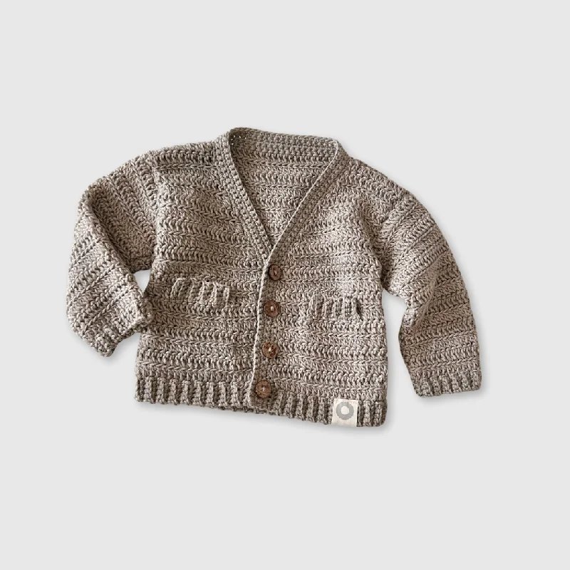 machine washable women cardigan for easy care Ainsley Cardigan - Taupe