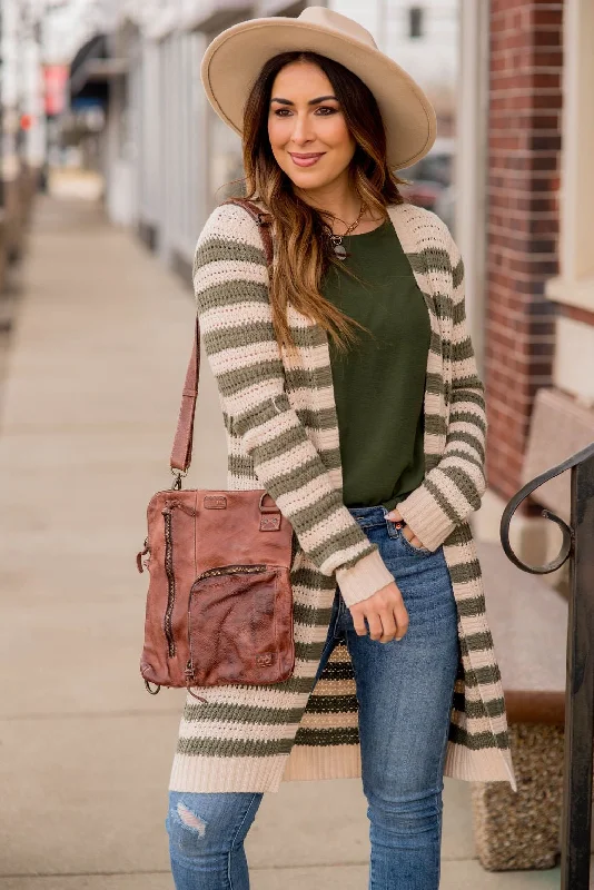 hand knitted women cardigan with artisanal charm Every Day Loose Knit Striped Cardigan hand knitted women cardigan with artisanal charm Every Day Loose Knit Striped Cardigan