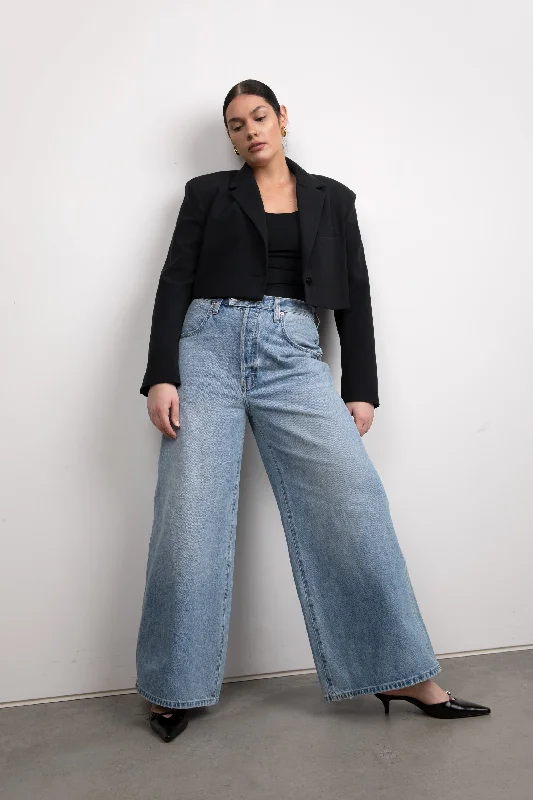 maternity women cardigan for expecting moms EXTRA BAGGY WIDE LEG UTILITY JEAN