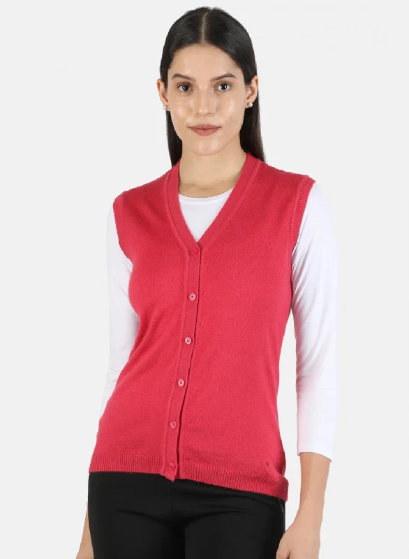 machine washable women cardigan for easy care Women Purple Solid Cardigan