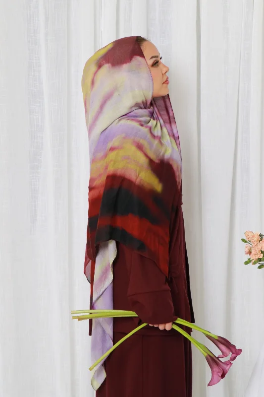 machine washable women cardigan for easy care Print Modal- Autumn Sunset