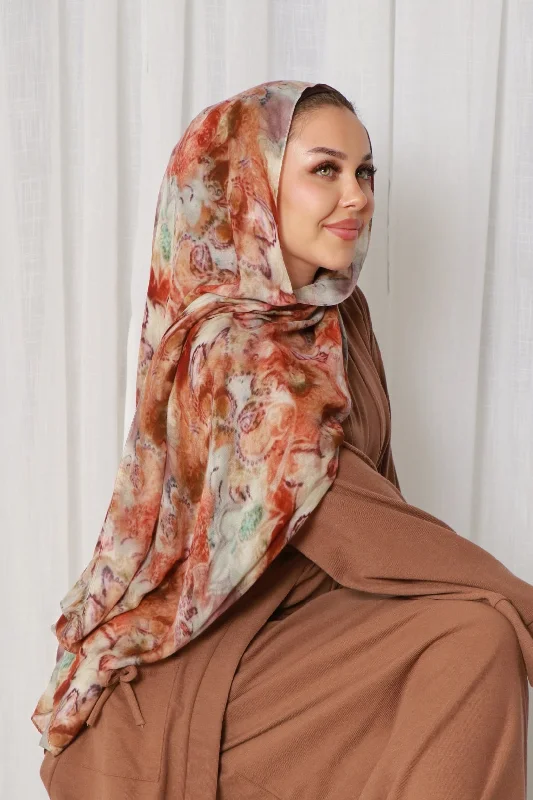 floral print women cardigan for a feminine touch Print Modal- Paisley Marble
