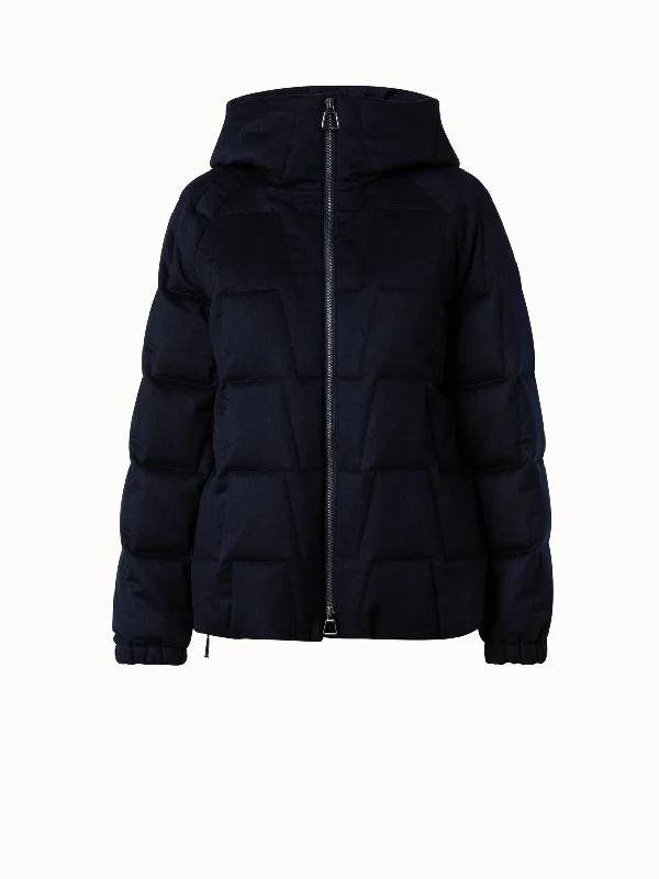Women's denim jackets with distressed details for a casual and edgy look Quilted Trapezoid Cashmere Parka Women's denim jackets with distressed details for a casual and edgy look Quilted Trapezoid Cashmere Parka