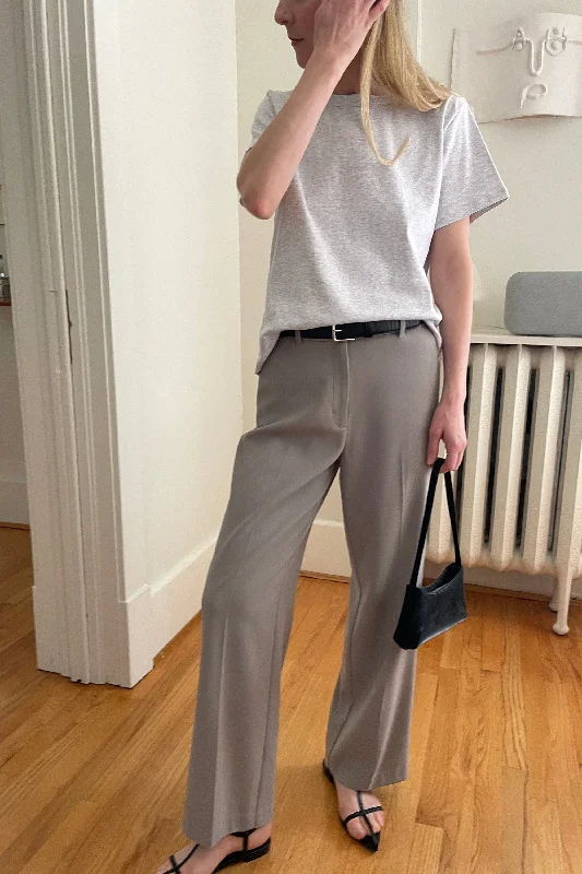 cable knit women cardigan with intricate patterns WIDE LEG SUITING PANT