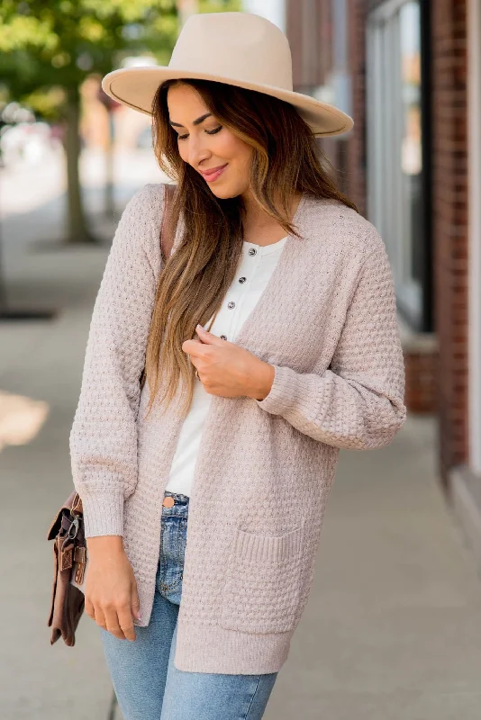 maternity women cardigan for expecting moms Ribbed Trim Knit Cardigan