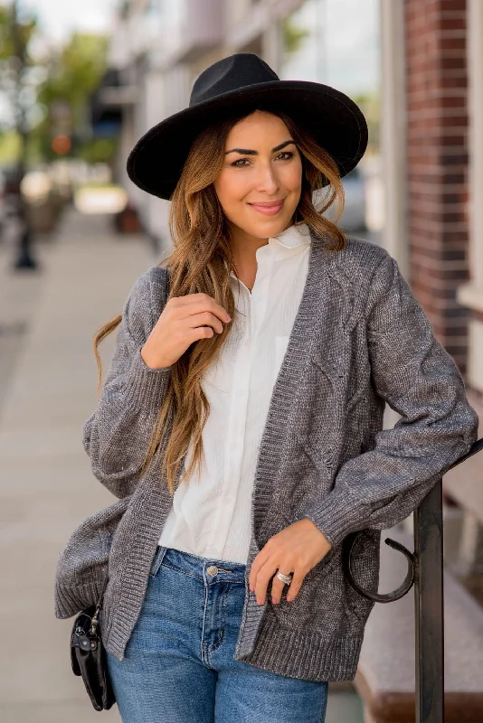 maternity women cardigan for expecting moms Subtle Raised Patterned Cardigan
