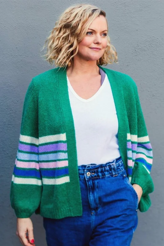 maternity women cardigan for expecting moms Sugarhill Brighton Green Colour Block/Stripes Yvette maternity women cardigan for expecting moms Sugarhill Brighton Green Colour Block/Stripes Yvette