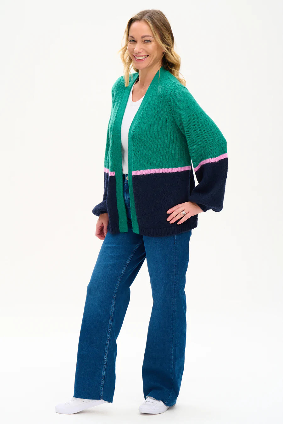floral print women cardigan for a feminine touch Sugarhill Yvette Green/Navy Cardigan floral print women cardigan for a feminine touch Sugarhill Yvette Green/Navy Cardigan