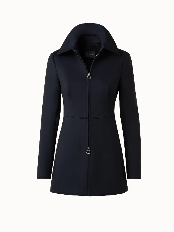 Women's pea coats in a plus - size fit for a flattering and warm winter coat Techno Neoprene Jacket Women's pea coats in a plus - size fit for a flattering and warm winter coat Techno Neoprene Jacket
