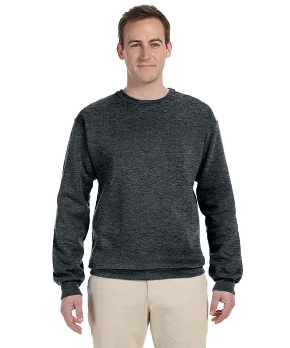 Women's long - sleeve cropped sweatshirt with ribbed cuffs for a snug fit 562 - Jerzees Adult NuBlend® Crew Neck Sweatshirt | Black Heather Women's long - sleeve cropped sweatshirt with ribbed cuffs for a snug fit 562 - Jerzees Adult NuBlend® Crew Neck Sweatshirt | Black Heather