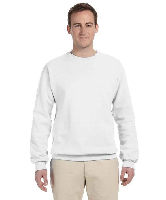 Women's long - sleeve cropped sweatshirt with ribbed cuffs for a snug fit 562 - Jerzees Adult NuBlend® Crew Neck Sweatshirt | White Women's long - sleeve cropped sweatshirt with ribbed cuffs for a snug fit 562 - Jerzees Adult NuBlend® Crew Neck Sweatshirt | White