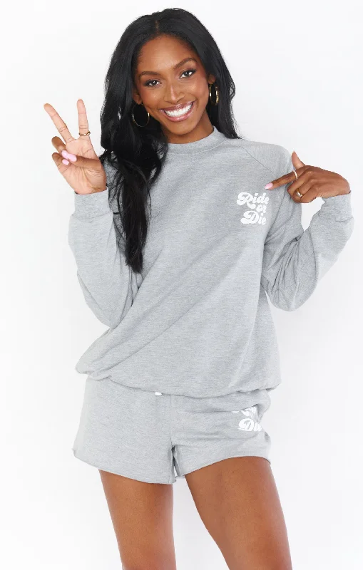 Longline Women's Mohair Sweater Dresses in a Loose Fit Bach Set ~ Ride or Die Graphic