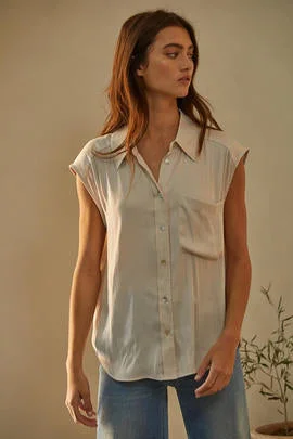 Women's Sleeveless Ribbed Tank Tops for a Trendy Look BY TOGETHER | SKYLINE SATIN TOP Women's Sleeveless Ribbed Tank Tops for a Trendy Look BY TOGETHER | SKYLINE SATIN TOP