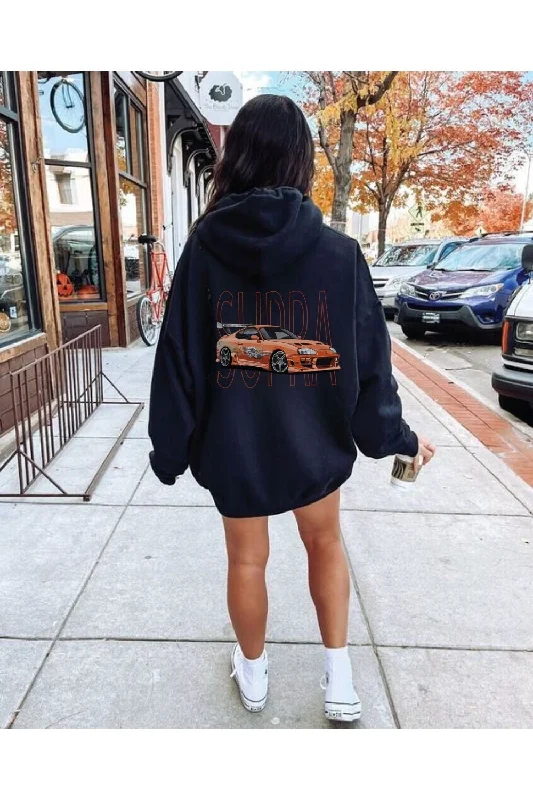 Women's pullover hoodie with a side slit for a modern and relaxed fit Car hoodies
