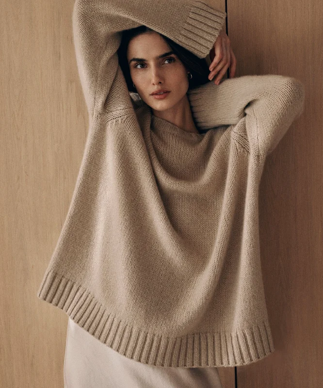 Cowl Neck Women's Cashmere Blend Sweater Dresses for Winter Cashmere Amelia Crewneck