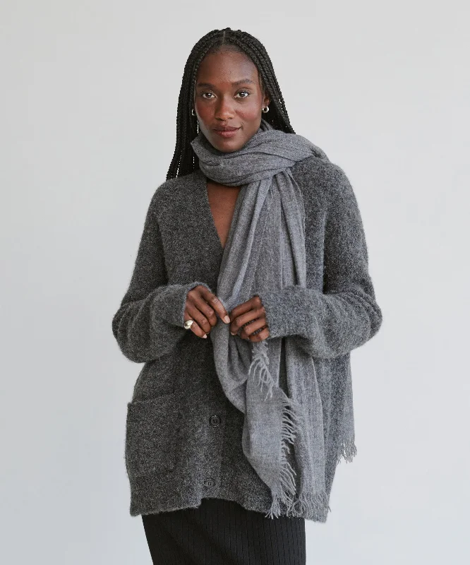 Empire Waist Women's Alpaca Wool Sweater Dresses in Earthy Tones Cashmere Shawl
