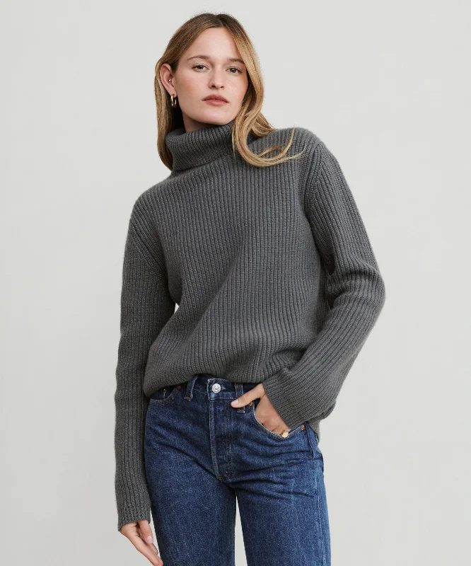 A - Line Women's Merino Wool Sweater Dresses in Classic Styles Cashmere Turtleneck