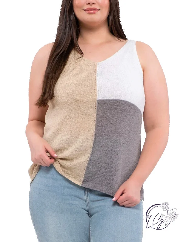 One - Shoulder Women's Rayon Blend Tank Tops for a Flowy Look Curvy Early Days Color Block Tank Top One - Shoulder Women's Rayon Blend Tank Tops for a Flowy Look Curvy Early Days Color Block Tank Top