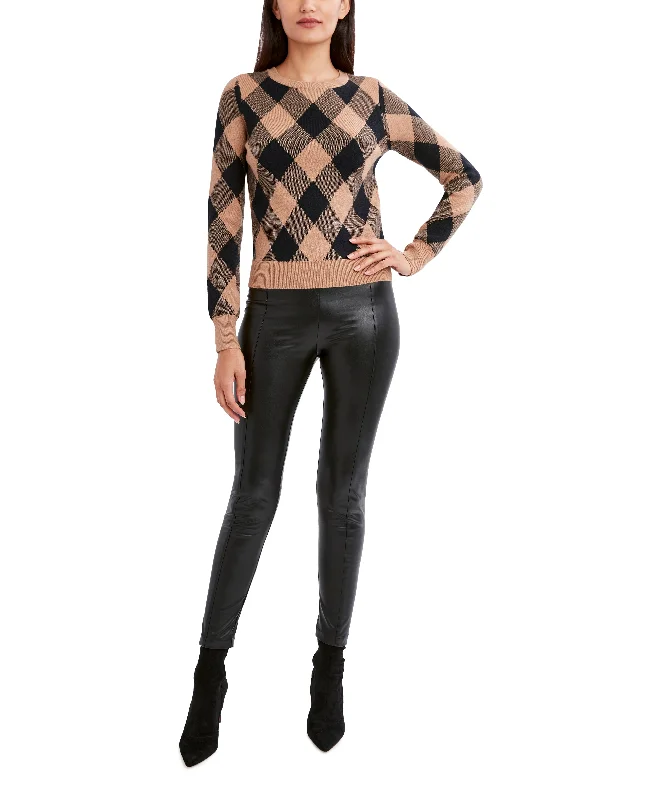Mock Neck Women's Angora Blend Sweater Dresses in Solid Colors CREWNECK PULLOVER SWEATER