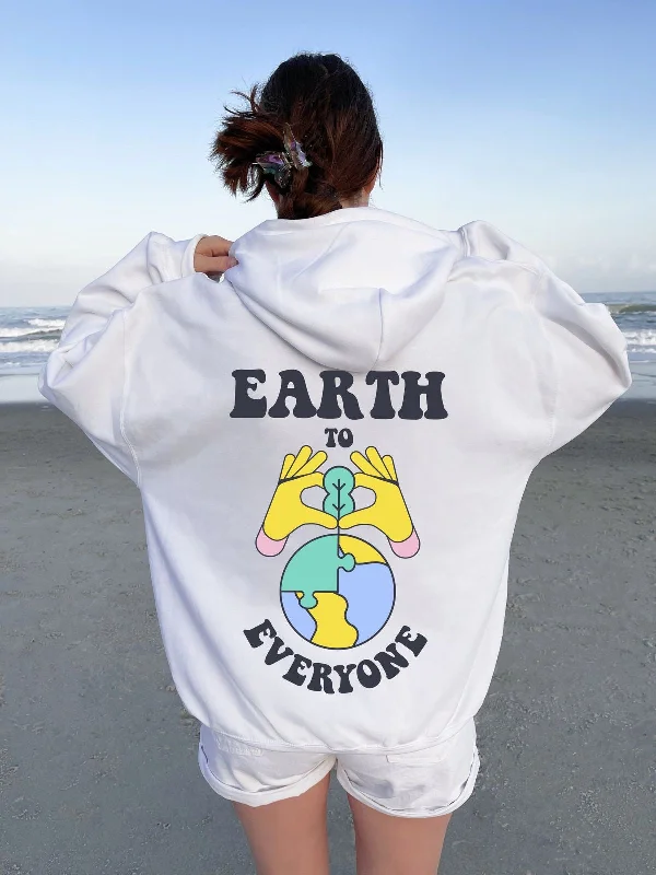 Women's tie - front hoodie in a lightweight fabric for summer layering EARTH TO EVERYONE Women's tie - front hoodie in a lightweight fabric for summer layering EARTH TO EVERYONE