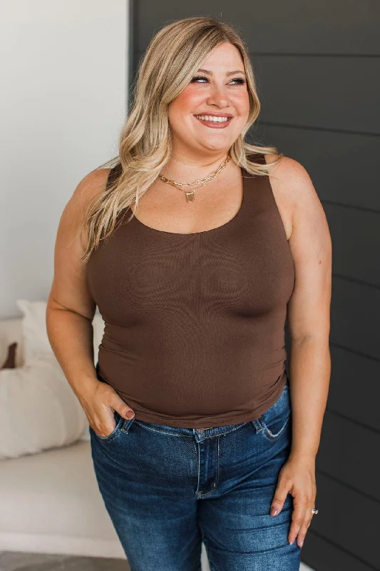 Women's Sleeveless Ribbed Tank Tops for a Trendy Look Everything Changes Tank Top- Dark Brown Women's Sleeveless Ribbed Tank Tops for a Trendy Look Everything Changes Tank Top- Dark Brown
