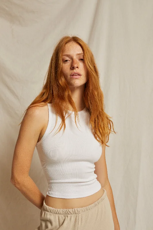Crew Neck Women's Sustainable Tank Tops Made from Recycled Materials  gigi