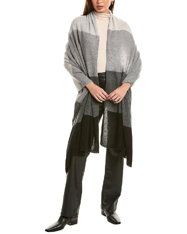 Plus Size Women's Striped Cotton - Blend Sweater in Navy and White for a Nautical ThemeHannah Rose Banded Travel Wrap